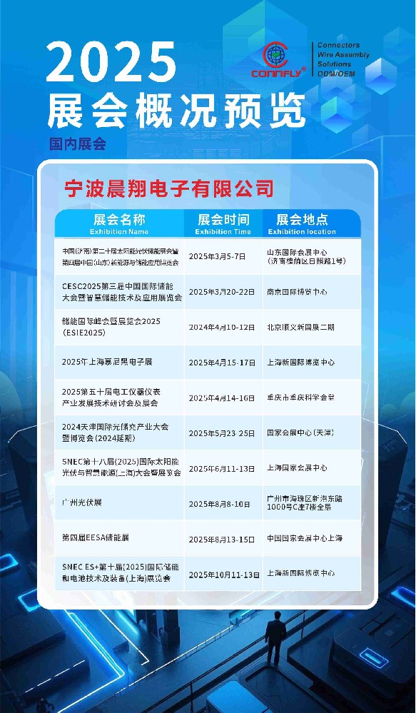 晨翔電子2025年國內(nèi)外展會排期表
